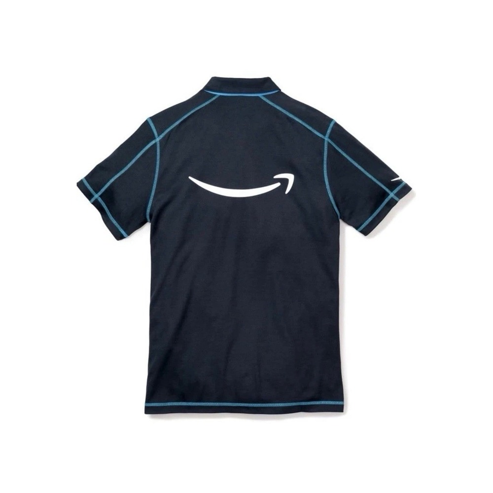 Luly Yang Polo Shirt Blue Black Short Sleeve Work Uniform Women's 2xl - Picture 2 of 3